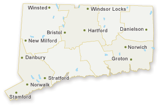 Map of Connecticut