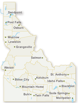 Map of Idaho