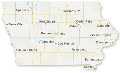 Map of Iowa