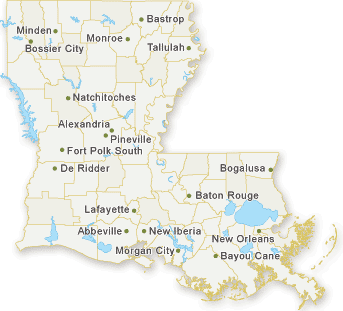 Map of Louisiana