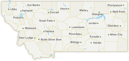 Map of Montana