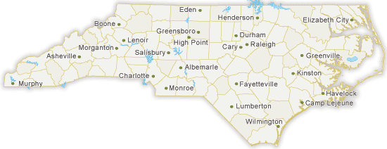 Map of North Carolina