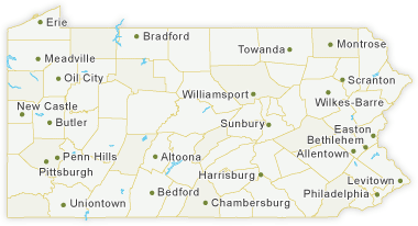 Map of Pennsylvania