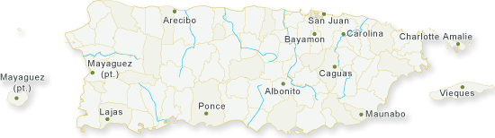 Map of Puerto Rico