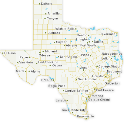 Map of Texas
