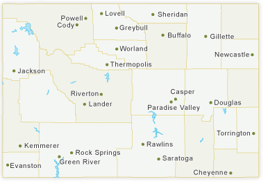 Map of Wyoming